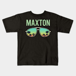 Cool Glasses - Maxton Name Kids T-Shirt